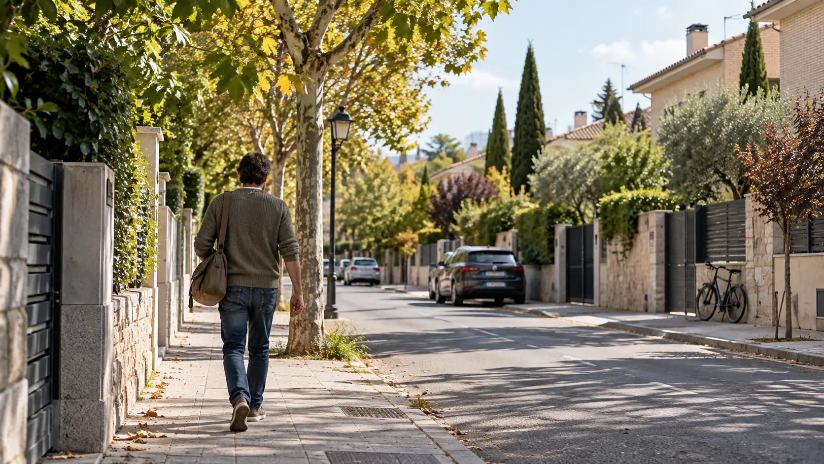 Entorno residencial de una vivienda situada cerca de Madrid.