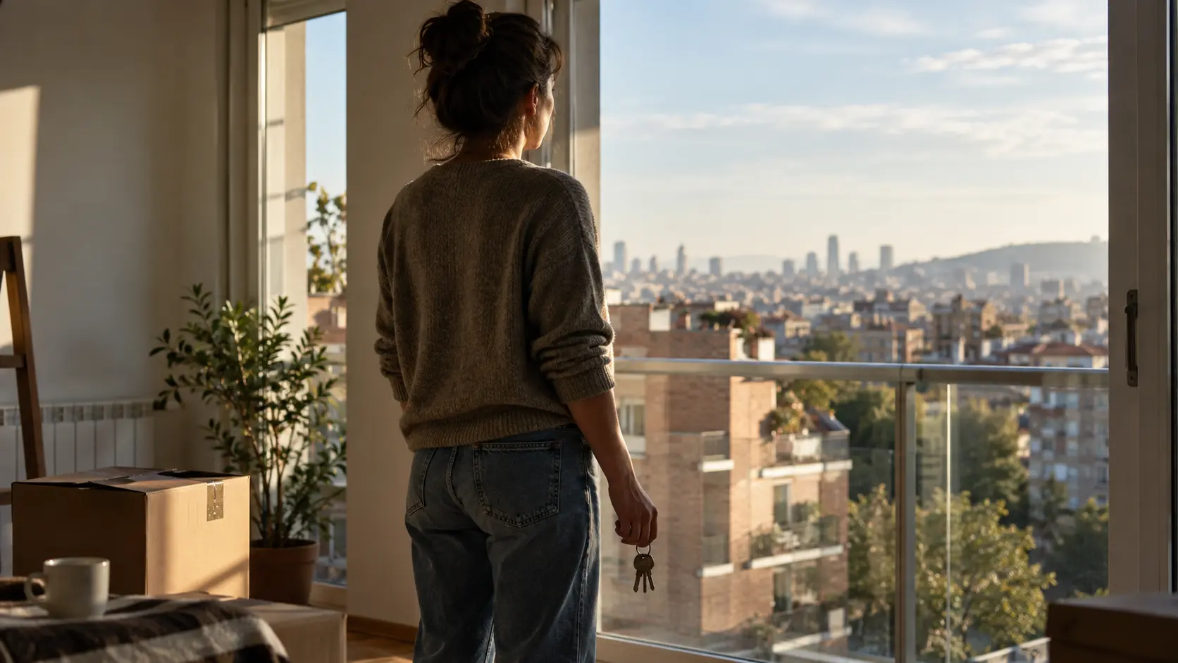Persona valorando si comprar o alquilar una vivienda en 2026.