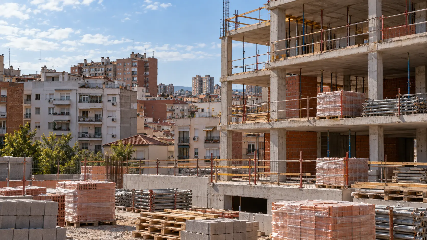 Construcción de nuevas viviendas frente a la demanda residencial existente.