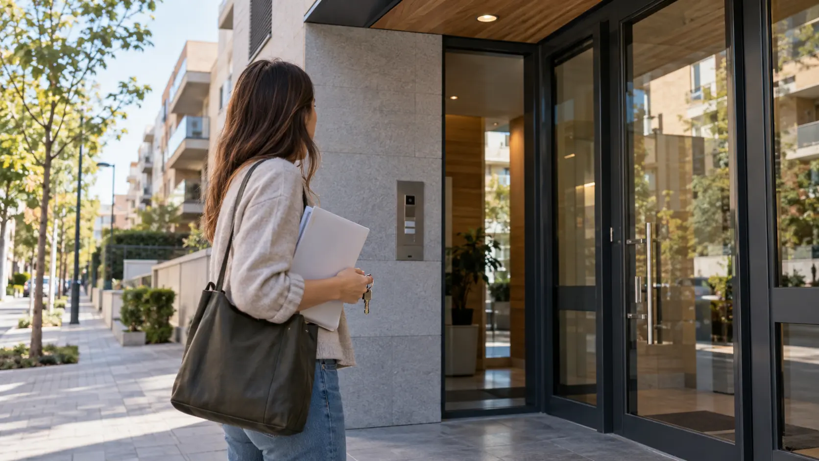 Persona preparándose para acceder a su primera vivienda en Madrid.