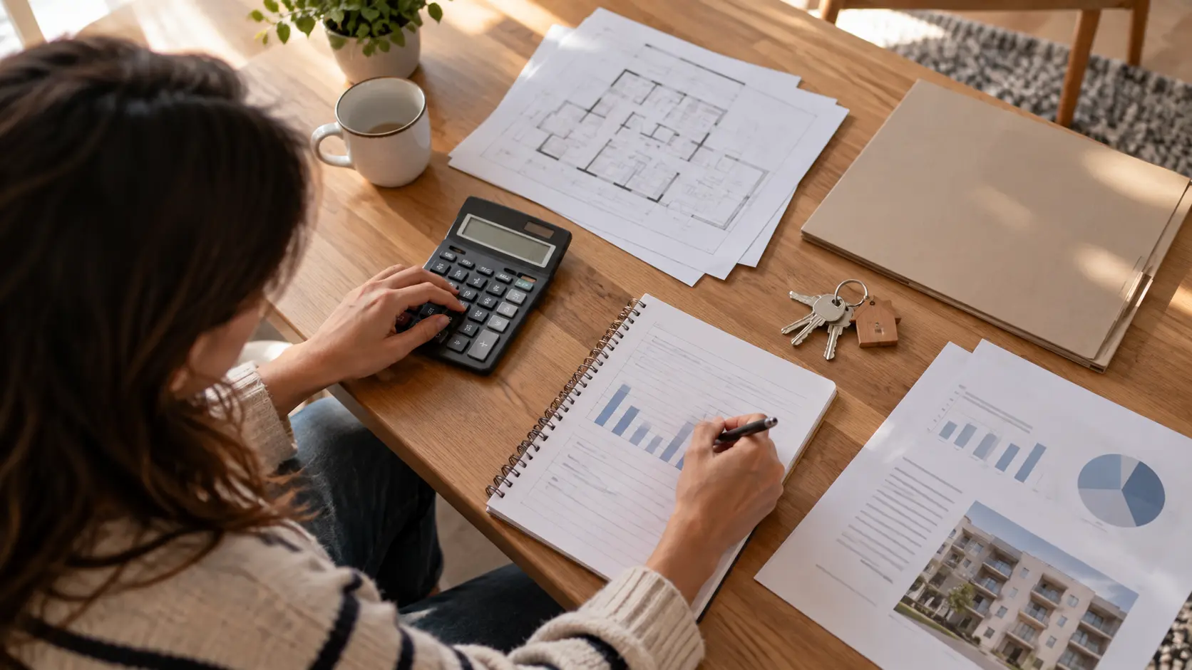 Planificación económica para comprar una primera vivienda.